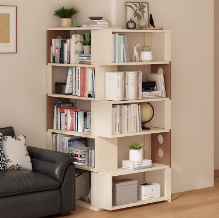 铁艺家用书架置物架儿童绘本收纳架客厅书柜铁架落地多层钢制货架