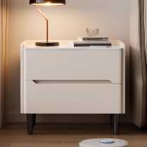 床头柜现代简约床尾收纳小型柜子实木轻奢高级感储物柜卧室置物架