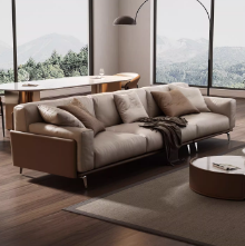 华懿办公沙发现代简约办公室沙发新中式休息区会客商务沙发茶几组合 经典黑 