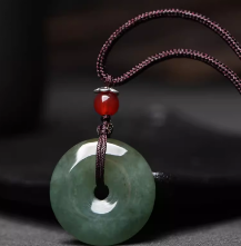 精华和田玉平安扣吊坠项链玉石玉坠玉吊坠男女款玉佩儿童礼物证书