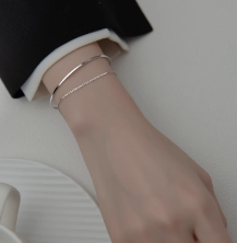 925纯银满天星豆豆双层手链女高级感轻奢手饰