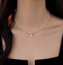 蝴蝶结锁骨链女款轻奢高级感颈链配饰小众设计感简约S925纯银项链