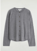 高端重磅粗针设计系带针织开衫女毛衣外套2023秋新款