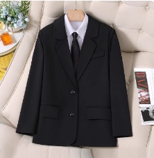 平驳领小西装外套女小个子休闲西服上衣
